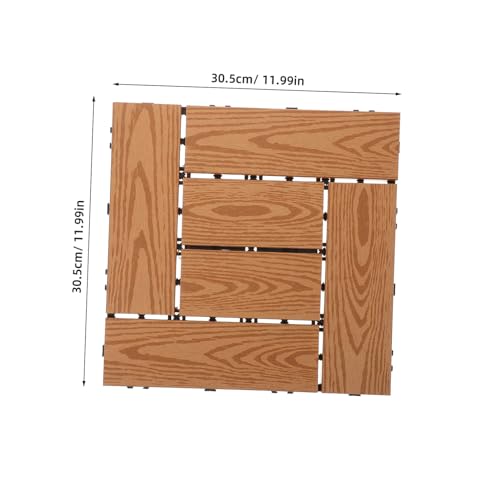 PENIKOKO Interlocking Terrassenfliesen aus Umweltfreundlichem Wpc Wasserabflussoptimiert Langlebig und Witterungsbeständig für Balkon Garten Terrasse und Innenhof Einfache Verlegung M² von PENIKOKO