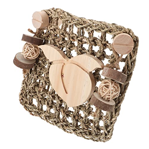 PENIKOKO Kaninchen Käfig Matte aus Natürlichem Gras Robustes Kauspielzeug für Meerschweinchen und Chinchillas Schützende Fußmatte und Zahnpflegehilfe Vielseitig als Bodenschutz und von PENIKOKO