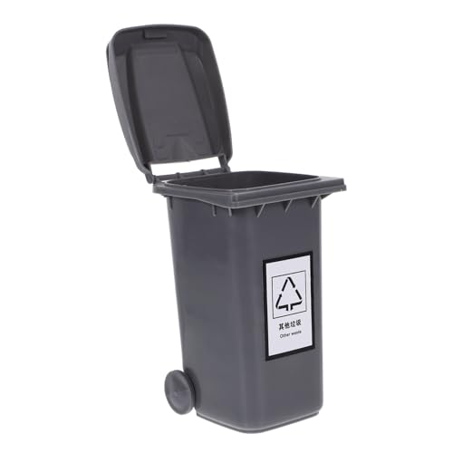 PENIKOKO Kleiner Desktop Mülleimer mit Deckel Multifunktionaler Aufbewahrungsbehälter aus Robustem PP Tisch Organizer für Papiermüll Stifte und Recycling Platzsparend für Büro und Zuhause von PENIKOKO
