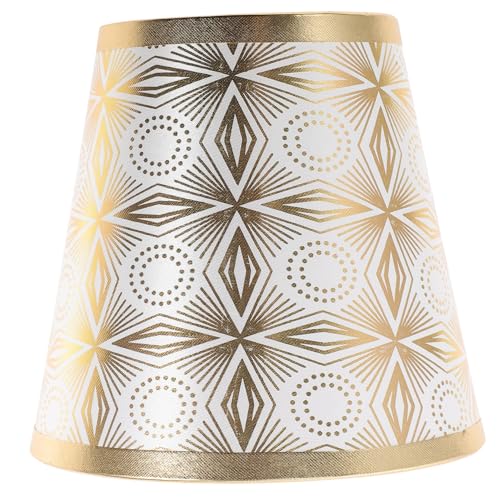 PENIKOKO Kleiner Lampenschirm mit Elegantem Goldmuster Stofflampenschirm für Tischlampe Vielseitig Einsetzbar in Wohnzimmer Schlafzimmer Büro und Hotel Langlebige Hochwertige Verarbeitung von PENIKOKO