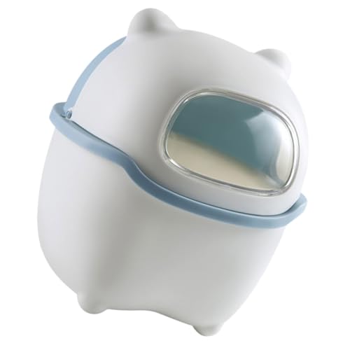 PENIKOKO Kleiner Tischmülleimer mit Deckel Mini Desktop Mülleimer aus Kunststoff Kompakter Papierkorb für Büro Wohnzimmer Schlafzimmer Platzsparender Abfalleimer für Schreibtisch und Küche von PENIKOKO
