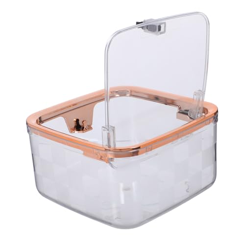 PENIKOKO Kleiner Tischmülleimer mit Deckel Transparenter Mini Abfallbehälter mit Druckmechanismus Platzsparend für Büro Schreibtisch Küche für Kleine Räume und Modernes Design PENIKOKO Kleiner Tischmülleimer mit Deckel Transparenter Mini Abfallbehälter mit Druckmechanismus Platzsparend für Büro Schreibtisch Küche für Kleine Räume und Modernes Design von PENIKOKO