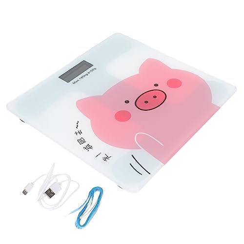 PENIKOKO Körperwaage mit USB Cartoon Design Digitale Haushaltswaage für Erwachsene Präzise Messung Langlebig und Einfach zu Bedienen für Täglichen Gebrauch von PENIKOKO