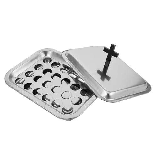 PENIKOKO Kommunion Tablett aus mit Glasdeckel Multifunktionales Serviertablett für Kirchenbedarf Tragbar und Leicht für Religiöse Zeremonien und Familienfeiern PENIKOKO Kommunion Tablett aus mit Glasdeckel Multifunktionales Serviertablett für Kirchenbedarf Tragbar und Leicht für Religiöse Zeremonien und Familienfeiern von PENIKOKO