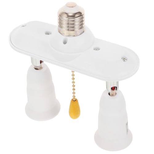 PENIKOKO Lampenfassung Splitter Adapter aus Feuerfestem Fach Lichtsockel Verteiler Einfache Installation für LED und Energiesparlampen DIY Geeignet Kompatibel mit Standard Fassungen von PENIKOKO