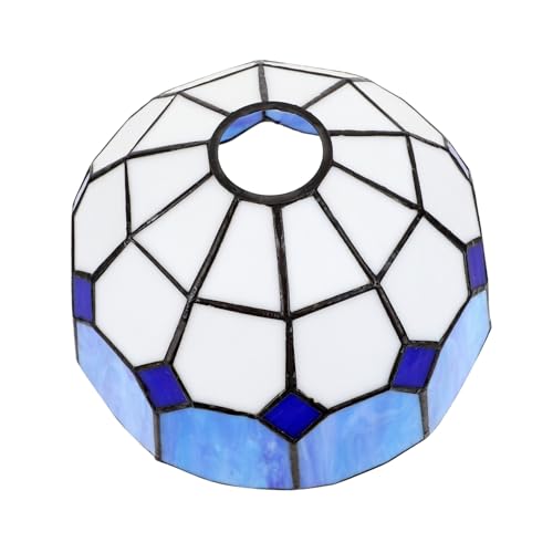 PENIKOKO Lampenschirm Mediterran Glaslampenschirm Vintage Lichtschirme für Deckenleuchte Wandlampe Kronleuchter Zubehör von PENIKOKO