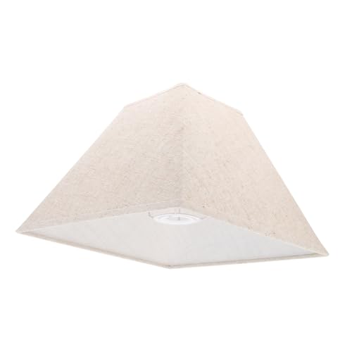 PENIKOKO Lampenschirm aus Leinen Baumwollstoff Quadratischer Lampenschirm für Tisch und Stehlampe Einfache Montage Dekorativer Lampenüberzug für Wohnzimmer und Schlafzimmer von PENIKOKO