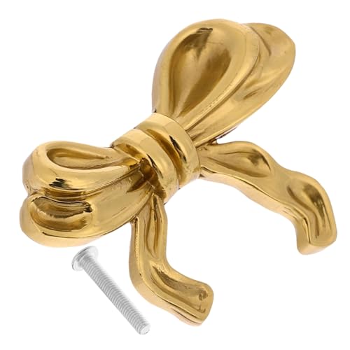 PENIKOKO Messing Möbelgriff Vintage Bowknot Möbelknopf Schubladengriff Kommode Schrankgriff Langlebiger Kupfergriff Installieren Vielseitig für Schränke Kommoden von PENIKOKO