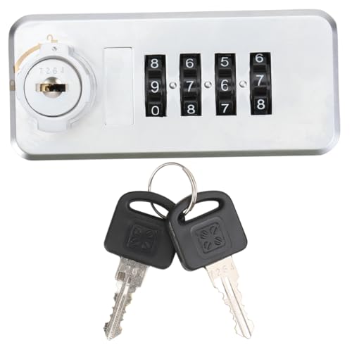 PENIKOKO Metall zahlenschloss Zahlen codeschloss aus Zinklegierung für Briefkasten Schrank Fach Langlebig Rostfrei Diebstahlsicher Geeignet für Büro Schule Fitnessstudio von PENIKOKO