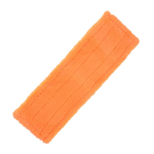 PENIKOKO Mikrofaser Ersatz Moppkopf Korallenfleece Wischmopp Bezug Orange Saugstarkes Bodentuch Kompatibel für Hartböden Fliesen Waschbarer Mop Aufsatz für Haushaltsreinigung von PENIKOKO