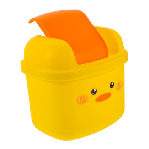 PENIKOKO Mini Desktop Mülleimer Kreativ Gelb Enten Design Tischabfalleimer Kompakter Müllbehälter Für Büro Schlafzimmer Wohnzimmer Zuhause PENIKOKO Mini Desktop Mülleimer Kreativ Gelb Enten Design Tischabfalleimer Kompakter Müllbehälter Für Büro Schlafzimmer Wohnzimmer Zuhause von PENIKOKO