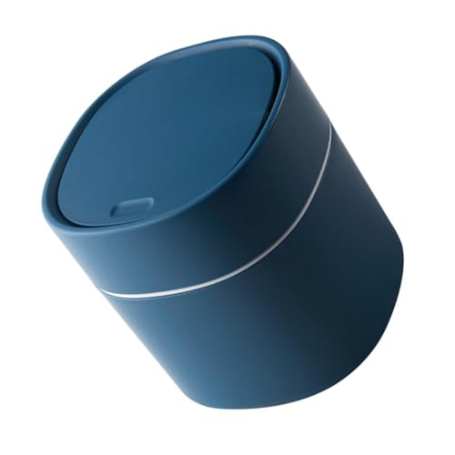 PENIKOKO Mini Desktop Mülleimer aus PP Material Kompakt und Rostfrei mit Praktischem Press deckel für Büro Wohnzimmer Schlafzimmer und Auto Tragbarer Abfallbehälter in Blau PENIKOKO Mini Desktop Mülleimer aus PP Material Kompakt und Rostfrei mit Praktischem Press deckel für Büro Wohnzimmer Schlafzimmer und Auto Tragbarer Abfallbehälter in Blau von PENIKOKO