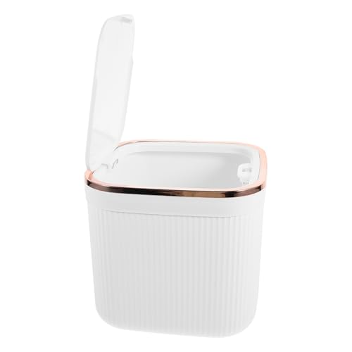 PENIKOKO Mini Desktop Mülleimer mit Deckel Kompakter Kleiner Abfallkorb für Büro und Badezimmer Vielseitiger Desktop Container zur Aufbewahrung Kleiner Gegenstände Geruchsneutral und von PENIKOKO