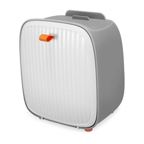 PENIKOKO Mini Desktop Mülleimer mit Deckel Rutschfester Kleiner Tischabfallbehälter Abnehmbarer Innenkorb Platzsparender Hygienemülleimer für Büro Schlafzimmer Küche von PENIKOKO