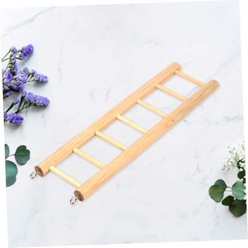 PENIKOKO Mini Holzleiter für Papageien und Kleine Haustiere Kletterleiter für Hamster Eichhörnchen und Mäuse Robustes Kletterspielzeug für Vogelkäfig Spielerische Beschäftigung und von PENIKOKO