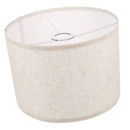 PENIKOKO Moderner Abnehmbarer Lampenschirm aus Leinenstoff Vielseitig Einsetzbar für Tischlampe Wandleuchte Kronleuchter und Stehlampe Dezenter Beigeton Innendurchmesser Weiches Licht für von PENIKOKO