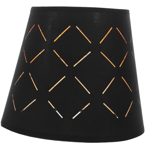 PENIKOKO Moderner Lampenschirm Außen Schwarz Innen Gold Ersatz Lampenabdeckung für Steh Tischleuchte Leicht Installierbar Langlebiges Material Passend für Wohnzimmer und Schlafzimmer von PENIKOKO