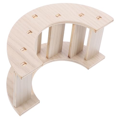 PENIKOKO Natürliche Holzbrücke für Kleintiere Robustes Kletterspielzeug mit Leiter für Hamster Chinchilla und Meerschweinchen Fördert Beschäftigung und Bewegung im Käfig von PENIKOKO