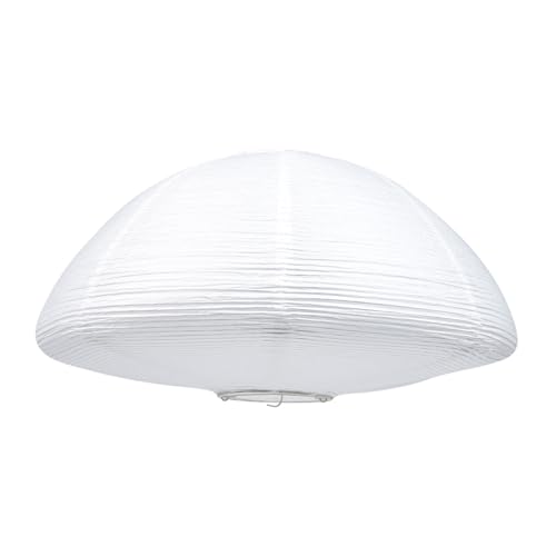 PENIKOKO Papier Lampenschirm Weiß Pendelleuchten abdeckung Stabiler Deckenleuchte schirm für Wohnzimmer Einfach Montierbar Modernes Design Schutz vor Blendung Stilvolle Heimdeko von PENIKOKO
