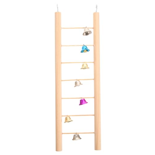 PENIKOKO Parrot Step Ladder aus Holz Rustikales Design Sicher für Vögel und Hamster Kletterleiter für Vogelkäfig Fördert Bewegung und Spielspaß von PENIKOKO