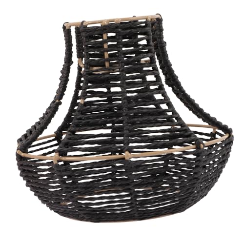 PENIKOKO Pendelleuchte Lampenschirm Imitation Geflochtenes Rattan Deckenleuchte Abdeckung Originelles Bambusdesign für Esszimmer Wohnzimmer Schlafzimmer Flur von PENIKOKO