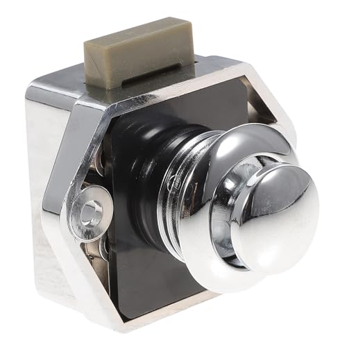 PENIKOKO Push Button Latch Lock für Wohnmobil und Yacht Robustes Druckschloss aus Zinklegierung und Verschleißfest mit Mehrschichtveredelung Kindersicherer Schrankverschluss Links und von PENIKOKO