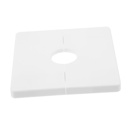 PENIKOKO Quadratische Escutcheon Abdeckplatte für Wasserrohre Selbstklebende Rohrlochabdeckung mit Aussparung Vielseitige Wandflansch Rosette zur Dekorativen und Luftdichten Verdeckung von von PENIKOKO
