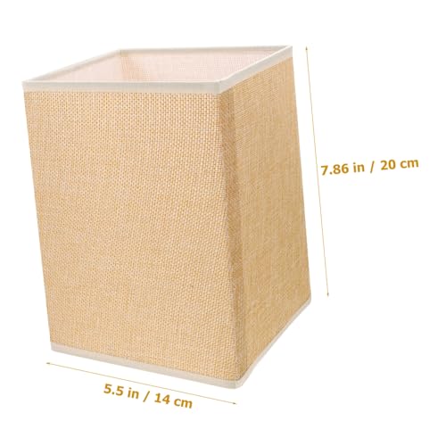 PENIKOKO Quadratischer Lampenschirm aus Gelbem Jutestoff Robustes Stoff lampenschirmzubehör für Steh Tisch Wandleuchten Einfache Montage Vielseitig Einsetzbar für Wohn Arbeitsbereiche von PENIKOKO