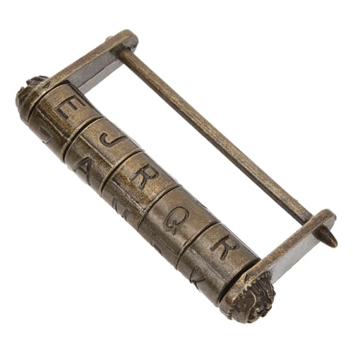PENIKOKO Retro Chinesisches Vorhängeschloss mit Buchstaben Code Antikes Kupfer Schloss für Schrank Dekoratives Vintage Zahlenschloss mit Chinesischem Stil Stabil und Tragbar von PENIKOKO