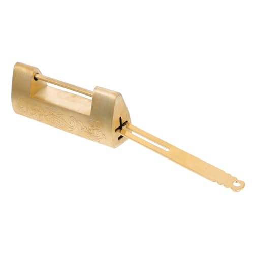 PENIKOKO Retro Messing Vorhängeschloss mit Abstand Chinesischer Stil Antikes Mini Schloss für Schmuckkästen und Holzkisten mit Feiner Gravur und Langlebiger Verarbeitung PENIKOKO Retro Messing Vorhängeschloss mit Abstand Chinesischer Stil Antikes Mini Schloss für Schmuckkästen und Holzkisten mit Feiner Gravur und Langlebiger Verarbeitung von PENIKOKO
