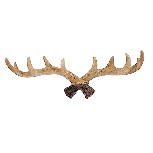PENIKOKO Retro Wandhaken Mittelgroßer Resin Hirschgeweih Haken Robust Vielseitig für Mantel Hut Schlüssel Tasche Organisieren Innenbereich von PENIKOKO