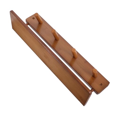 PENIKOKO Rustikale Wandgarderobe aus Holz mit Haken und Ablage Vielseitiger Wandhaken für Mäntel Hüte Schals Platzsparend Einfache Montage für Flur Schlafzimmer Wohnzimmer von PENIKOKO