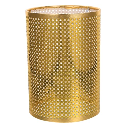 PENIKOKO Rustikaler Metall Lampenschirm mit Hohlem Muster Vintage Drum Design Passend für Pendelleuchte Tisch Wandleuchte Fassung Für Esszimmer Wohnzimmer Schlafzimmer von PENIKOKO