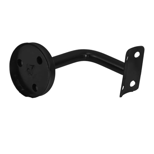 PENIKOKO Schwarze Handlaufhalter aus Edelstahl Robuste Wandhalterung mit Ergonomischem Bogen Stabile Treppenstütze für Innen und Außen Stilvolle Lackierte Treppengeländerhalterung von PENIKOKO