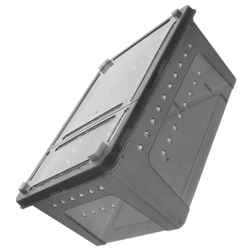 PENIKOKO Spinnenbox Reptilien Aufzuchtbox aus Sicherem Praktische Zucht und Fütterungsbox für Kleine Spinnen Eidechsen Schlangen und Kriechtiere Wiederverwendbar Robust Schwarz von PENIKOKO