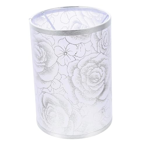 PENIKOKO Stylischer Lampenschirm aus Stoff Moderner Zylindrischer Lampenbezug Höhe Vielseitig für Tisch Schreibtisch Deckenlampen Warmes Licht für Wohnräume von PENIKOKO