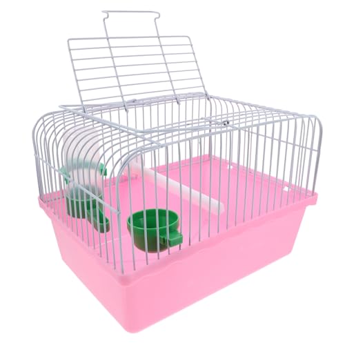 PENIKOKO Tragbarer Vogelkäfig aus Robustem Abs und Eisen Geräumiger Kleintierkäfig mit Sitzstange Futterbox und Wasserspender Mobiler Transportkäfig für Wellensittiche und Kleine Vögel von PENIKOKO