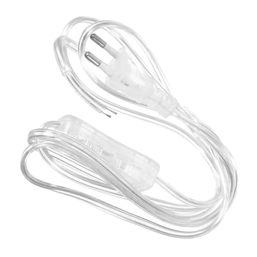 PENIKOKO Transparente Euro Stecker Verlängerungskabel Lampenkabel Ersatz mit Schalter für Wand und Nachttischlampen Langlebiges Netzkabel für Vielseitige Beleuchtungsanwendungen PENIKOKO Transparente Euro Stecker Verlängerungskabel Lampenkabel Ersatz mit Schalter für Wand und Nachttischlampen Langlebiges Netzkabel für Vielseitige Beleuchtungsanwendungen von PENIKOKO