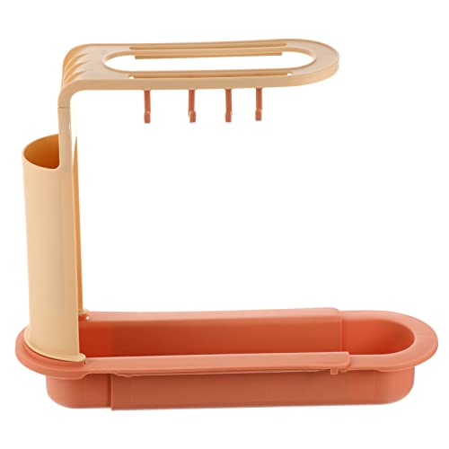 PENIKOKO Verstellbarer Küchen Organizer Abtropfgestell Erweiterbares Spülbecken Regal für Geschirr und Schüsseln Multifunktionaler Aufbewahrungsständer Rosa Platzsparend für Küche und von PENIKOKO