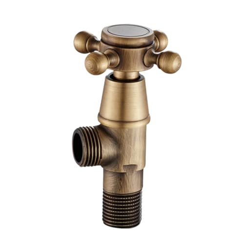 PENIKOKO Vintage Badezimmer Eckventil aus Massivem Messing Langlebiges Absperrventil für Toilette und Waschbecken Hitzebeständig Explosionssicher Einfache Installation für Bad und Garten PENIKOKO Vintage Badezimmer Eckventil aus Massivem Messing Langlebiges Absperrventil für Toilette und Waschbecken Hitzebeständig Explosionssicher Einfache Installation für Bad und Garten von PENIKOKO