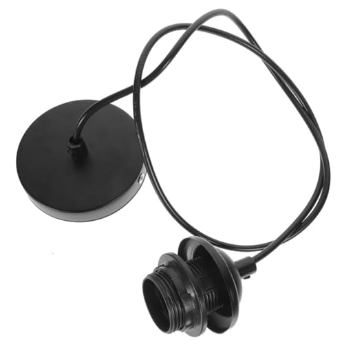 PENIKOKO Vintage Deckenlampe Fassung Retro Pendelleuchte Lampenhalter Schwarz Kabel Langlebig Stabil Einfache Montage für Wohnzimmer Hotel Beleuchtung PENIKOKO Vintage Deckenlampe Fassung Retro Pendelleuchte Lampenhalter Schwarz Kabel Langlebig Stabil Einfache Montage für Wohnzimmer Hotel Beleuchtung von PENIKOKO