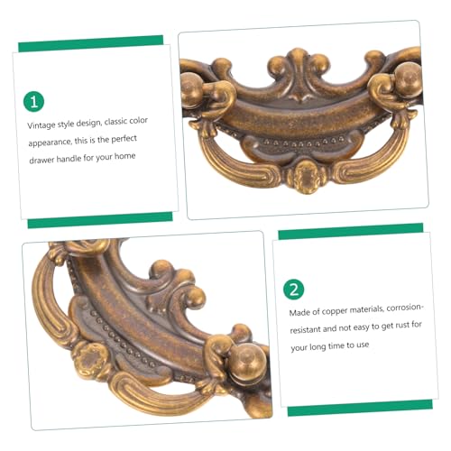PENIKOKO Vintage Kupfer Möbelgriff Schrankgriff Antiker Schubladengriff für Kommode und Schrank Robuste Verarbeitung Rostfrei Einfach zu Montieren Klassischer Retro stil Komfortabel und von PENIKOKO