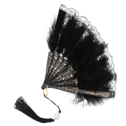 PENIKOKO Vintage Spitzen-faltfächer mit Federn Leichter Handfächer für Hochzeit Braut-accessoire und Partydeko Tragbarer Spitzenfächer für Tanz Fotoshooting und Sommerveranstaltungen PENIKOKO Vintage Spitzen-faltfächer mit Federn Leichter Handfächer für Hochzeit Braut-accessoire und Partydeko Tragbarer Spitzenfächer für Tanz Fotoshooting und Sommerveranstaltungen von PENIKOKO