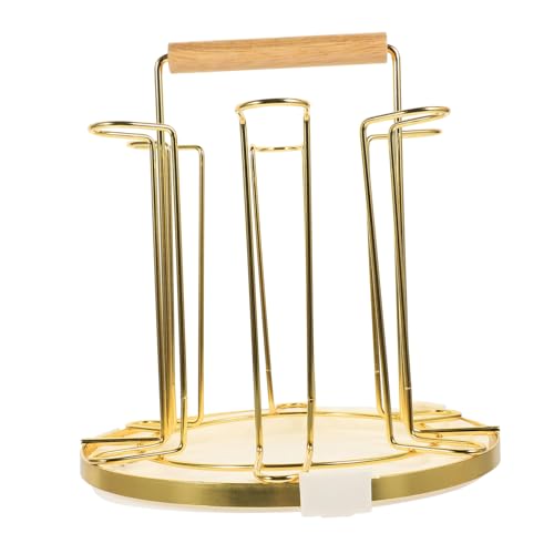 PENIKOKO Wasserabweisender Robuster Becherhalter aus Holz mit Weißem Tablett Cup Rack für Küche und Büro Halter zur Geordneten Aufbewahrung und Schnellem Trocknen von Gläsern PENIKOKO Wasserabweisender Robuster Becherhalter aus Holz mit Weißem Tablett Cup Rack für Küche und Büro Halter zur Geordneten Aufbewahrung und Schnellem Trocknen von Gläsern von PENIKOKO