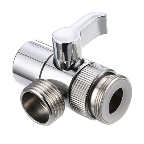 PENIKOKO Wege Duscharm Umstellventil aus Kupfer Verchromt zu Wasserverteiler für Wasserhahn Handbrause und Duschkopf Installieren Universeller Way Diverter Adapter von PENIKOKO