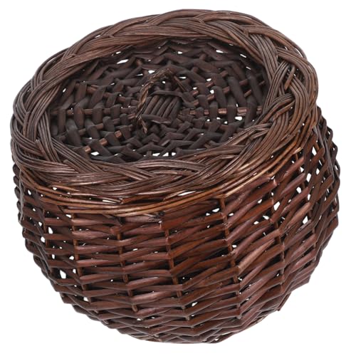 PENIKOKO Wicker Aufbewahrungskorb mit Deckel Großer Küchenkorb aus Geflochtenem Weidenholz für Eier Kartoffeln und Obst Rustikaler Organizer für Arbeitsplatte Luftdurchlässiger PENIKOKO Wicker Aufbewahrungskorb mit Deckel Großer Küchenkorb aus Geflochtenem Weidenholz für Eier Kartoffeln und Obst Rustikaler Organizer für Arbeitsplatte Luftdurchlässiger von PENIKOKO