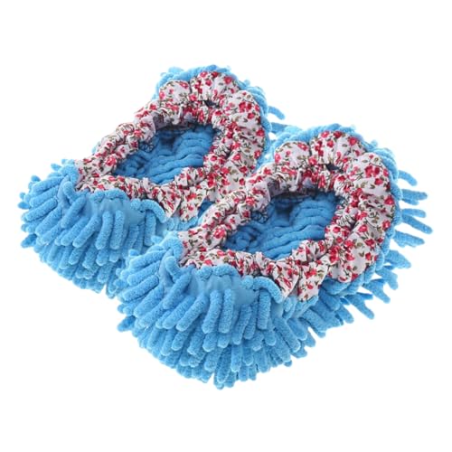 PENIKOKO Wiederverwendbare Mop Slipper Überzieher aus Mikrofaser für Bodenreinigung Waschbare Putzschuhe zum Leisen Wischen Fliesen und Vinyl Blaue Wischmopp Hausschuhe PENIKOKO Wiederverwendbare Mop Slipper Überzieher aus Mikrofaser für Bodenreinigung Waschbare Putzschuhe zum Leisen Wischen Fliesen und Vinyl Blaue Wischmopp Hausschuhe von PENIKOKO
