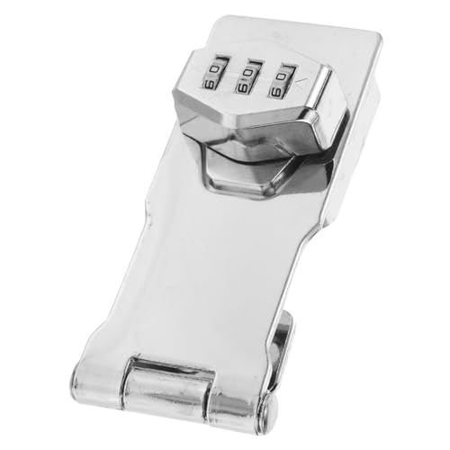 PENIKOKO Zahlenschloss für Schränke und Kühlschränke Silbernes Passwortschloss aus Langlebiger Zinklegierung Kabelloses Multifunktionales Schloss für Schiebetüren Büros Zuhause und Schule von PENIKOKO