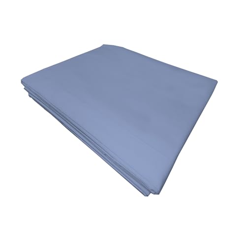 PENSIERI DELICATI Bettlaken für Doppelbett 250 x 300 cm, Bettlaken für Doppelbett, einfarbig, aus 100% Baumwolle, hergestellt in Italien, Farbe Hellblau von PENSIERI DELICATI