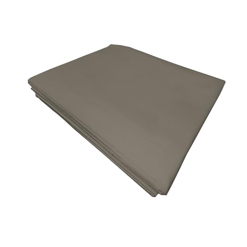 PENSIERI DELICATI Bettlaken für Doppelbett 250 x 300 cm, Bettlaken für Doppelbett, einfarbig, aus 100% Baumwolle, hergestellt in Italien, Farbe Taupe von PENSIERI DELICATI